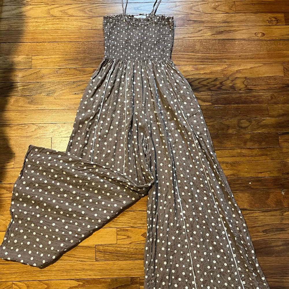 Wide leg romper